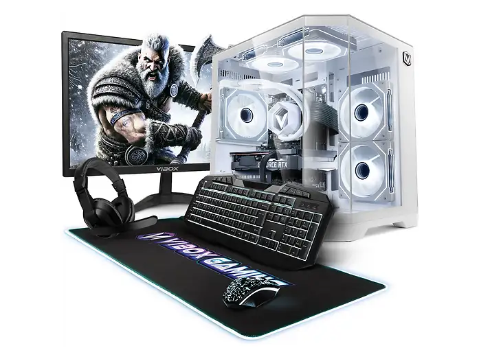 VIBOX IV-585, Gaming PC mit AMD Ryzen™ 7 8 Prozessor, 16 GB RAM, 500 GB SSD, NVIDIA GeForce RTX™ 3050, Windows 11 Ho